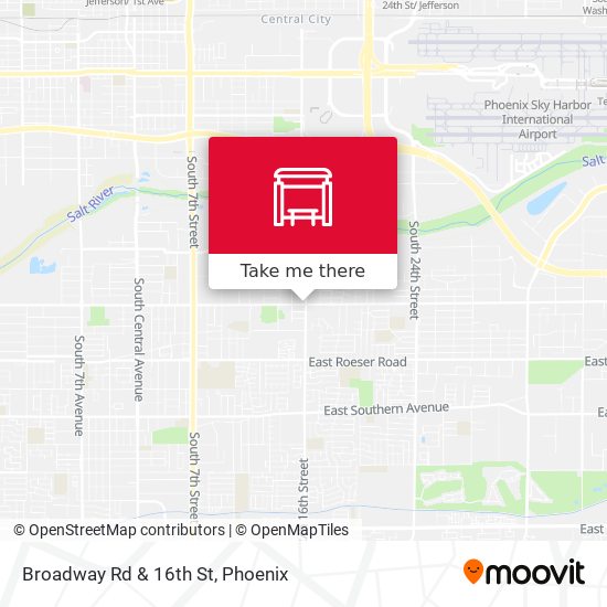 Broadway Rd & 16th St map