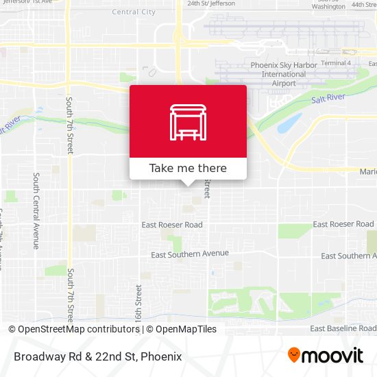 Broadway Rd & 22nd St map