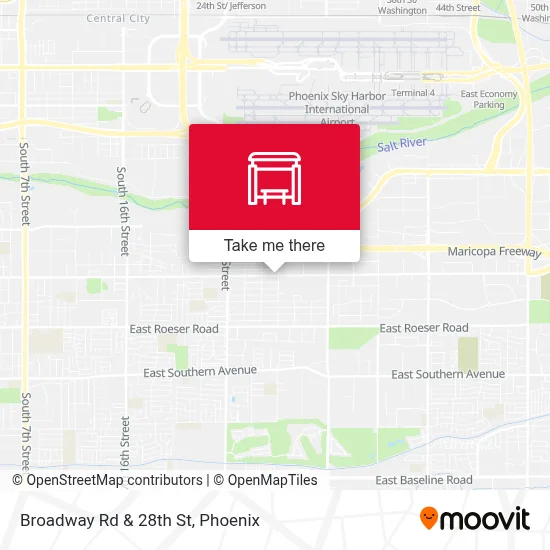 Broadway Rd & 28th St map
