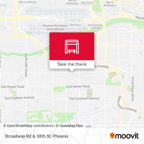 Mapa de Broadway Rd & 38th St