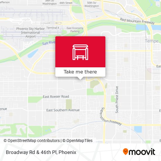 Broadway Rd & 46th Pl map