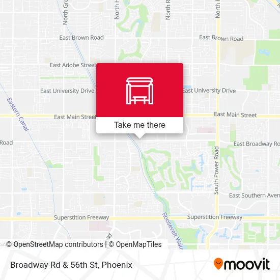 Broadway Rd & 56th St map