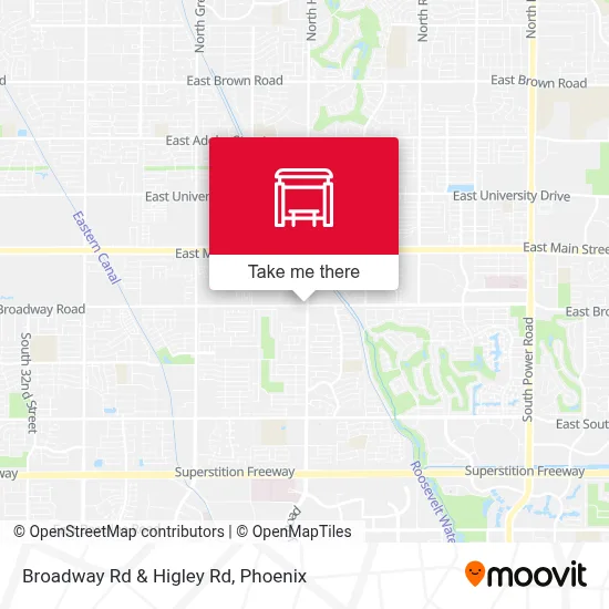 Broadway Rd & Higley Rd map