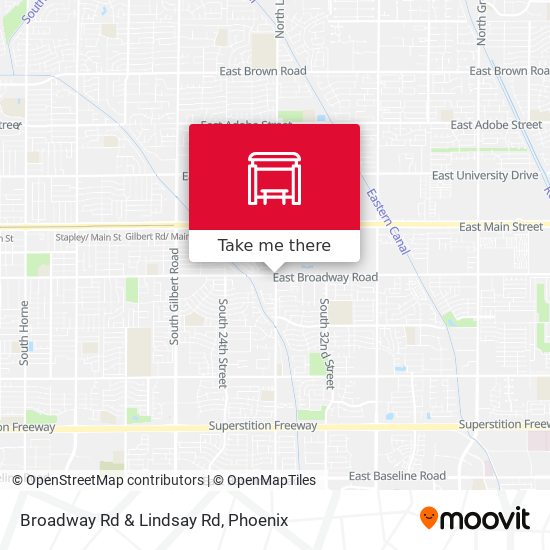 Broadway Rd & Lindsay Rd map