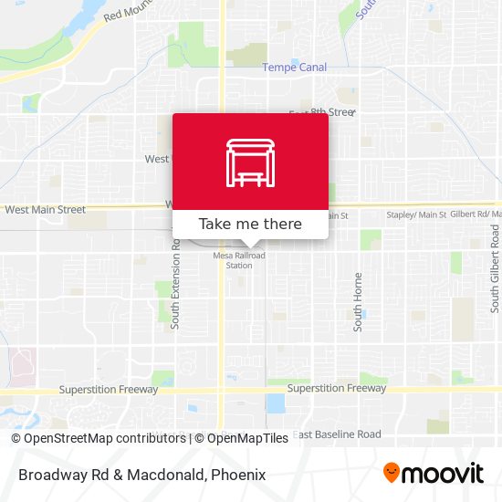 Broadway Rd & Macdonald map