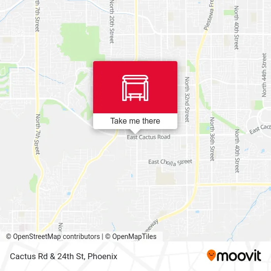 Cactus Rd & 24th St map