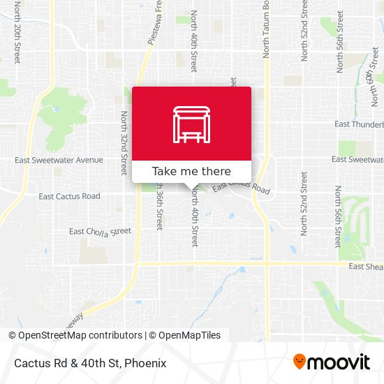 Cactus Rd & 40th St map