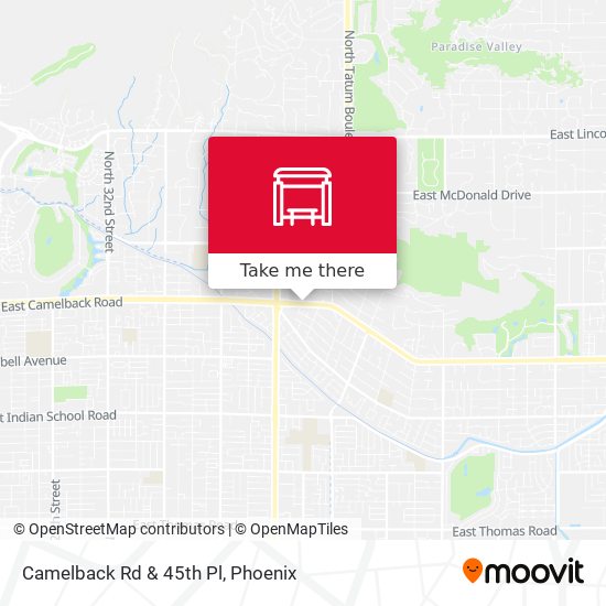Mapa de Camelback Rd & 45th Pl