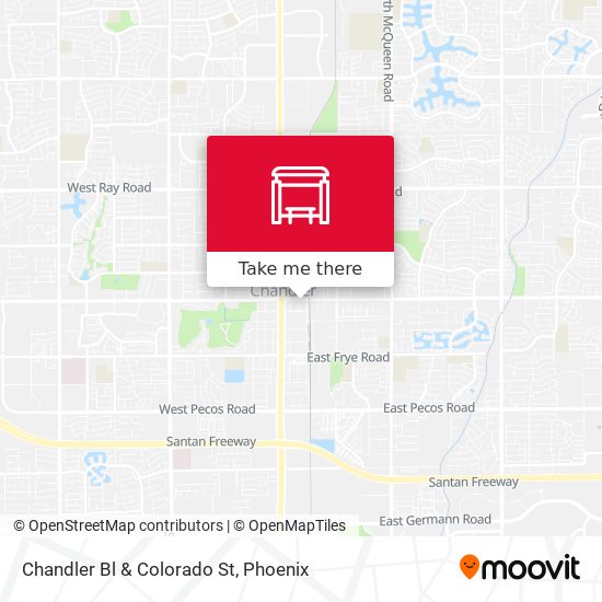 Chandler Bl & Colorado St map