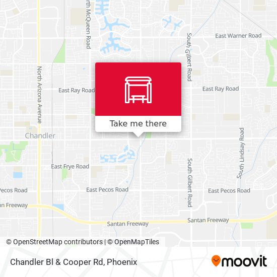 Chandler Bl & Cooper Rd map