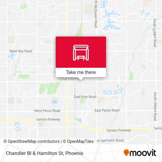 Chandler Bl & Hamilton St map