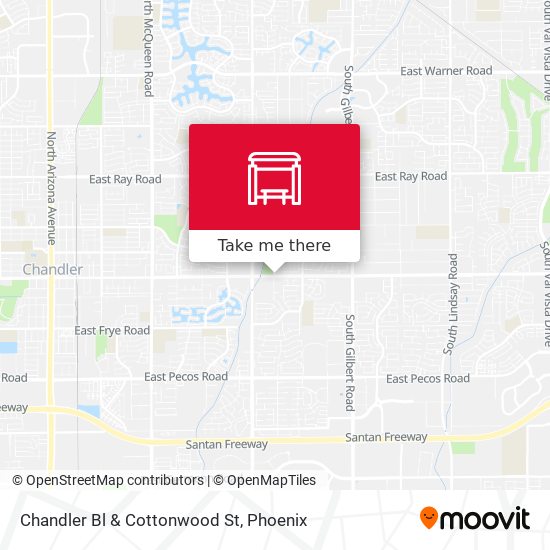 Chandler Bl & Cottonwood St map