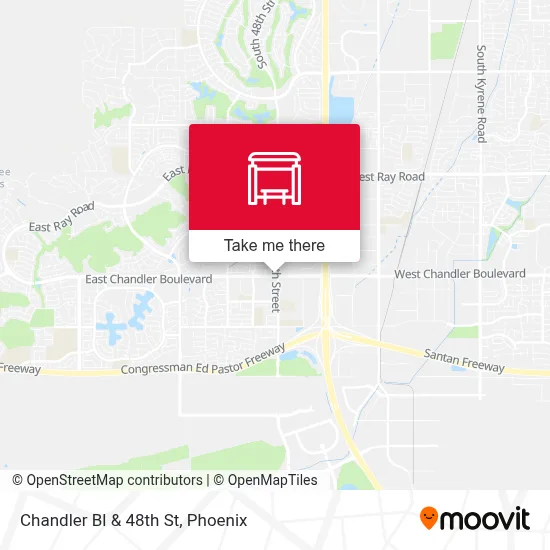 Chandler Bl & 48th St map