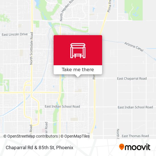 Chaparral Rd & 85th St map