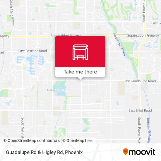 Guadalupe Rd & Higley Rd map