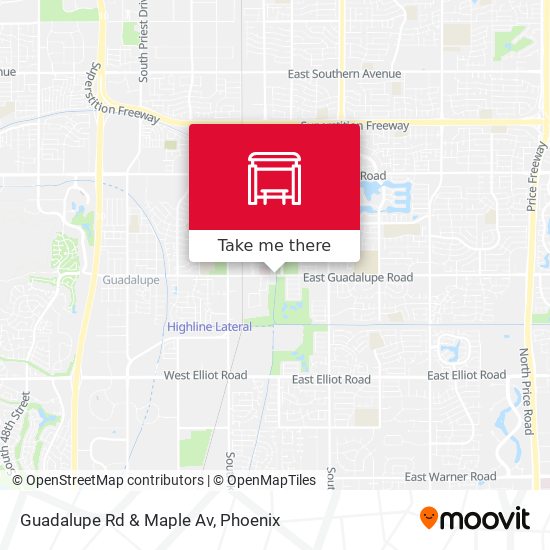 Guadalupe Rd & Maple Av map