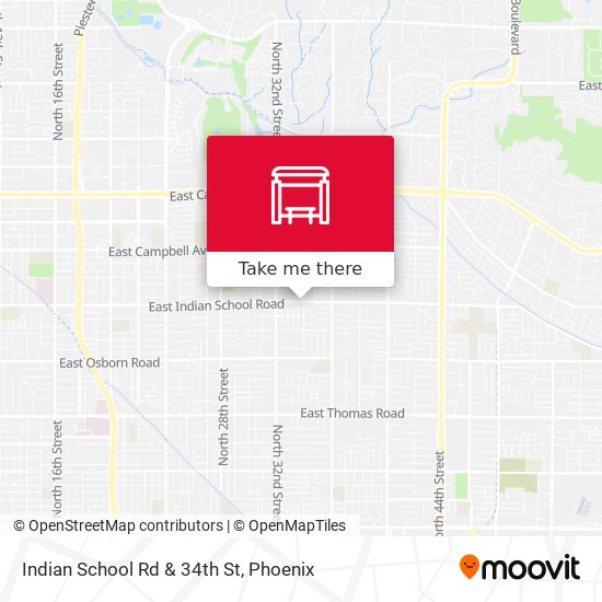 Mapa de Indian School Rd & 34th St