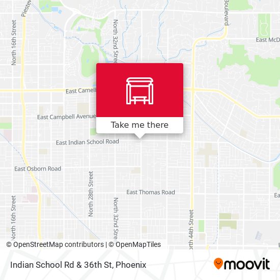 Mapa de Indian School Rd & 36th St