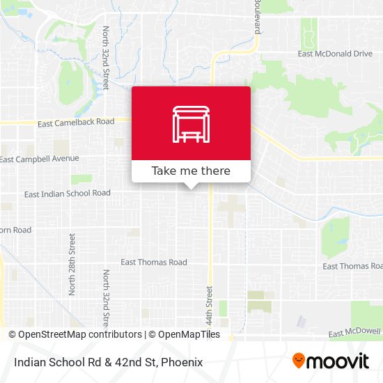 Indian School Rd & 42nd St map