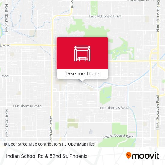 Mapa de Indian School Rd & 52nd St