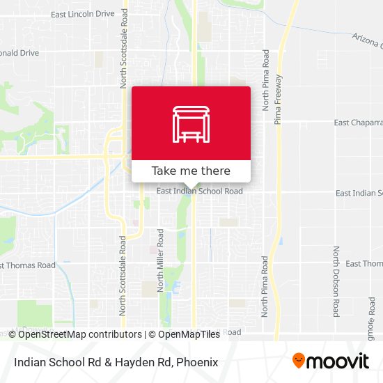 Indian School Rd & Hayden Rd map