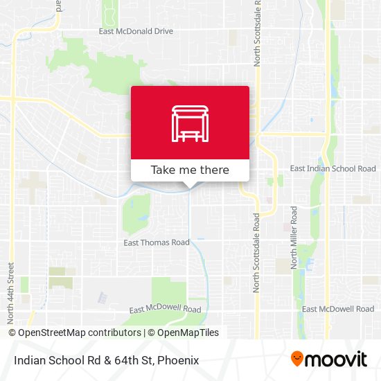 Indian School Rd & 64th St map