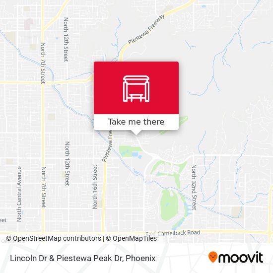 Lincoln Dr & Piestewa Peak Dr map