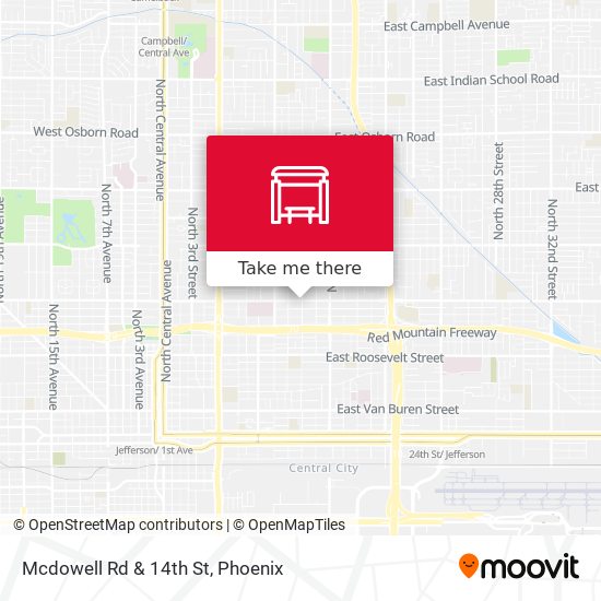 Mapa de Mcdowell Rd & 14th St