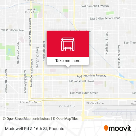 Mcdowell Rd & 16th St map