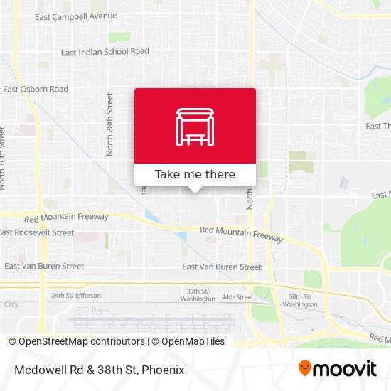 Mapa de Mcdowell Rd & 38th St