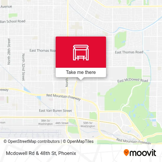 Mcdowell Rd & 48th St map