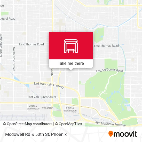 Mcdowell Rd & 50th St map