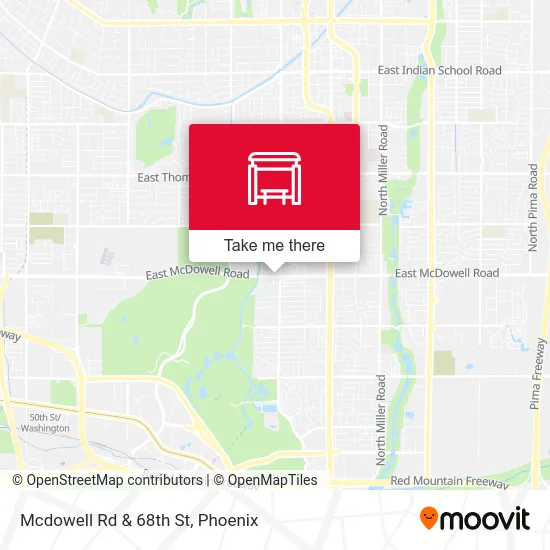 Mcdowell Rd & 68th St map