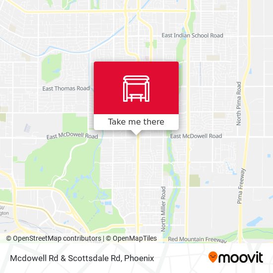 Mapa de Mcdowell Rd & Scottsdale Rd