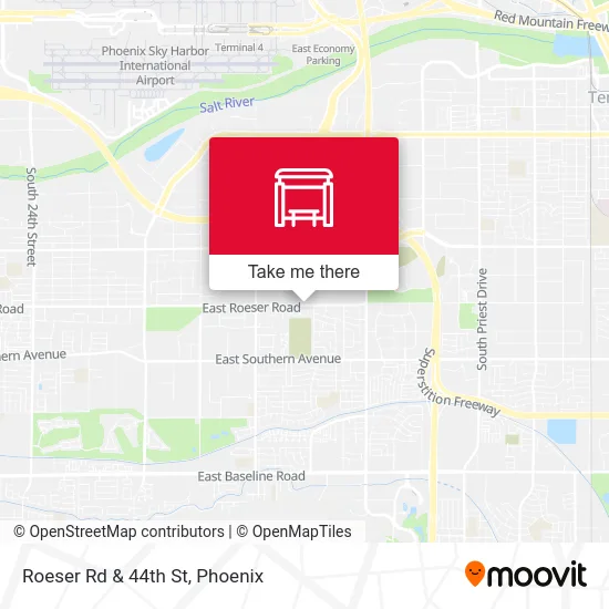 Roeser Rd & 44th St map