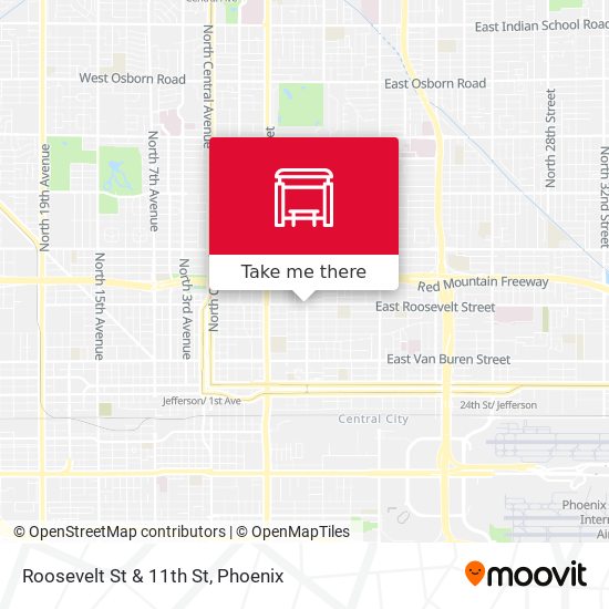 Roosevelt St & 11th St map