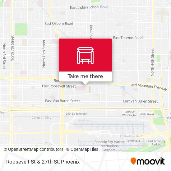 Roosevelt St & 27th St map