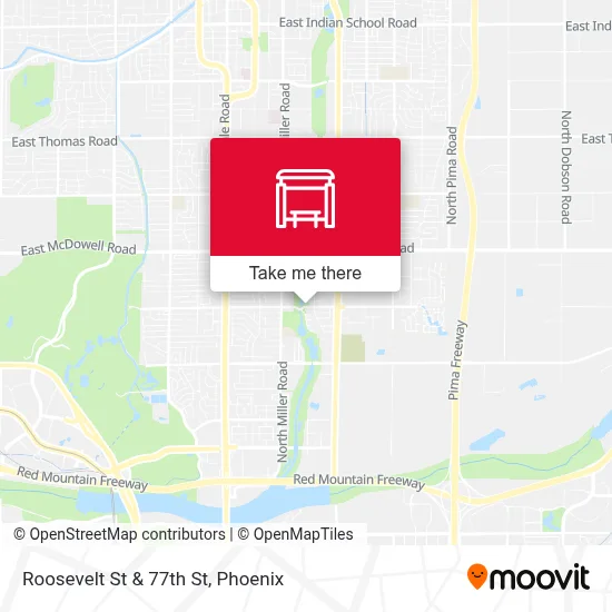 Roosevelt St & 77th St map