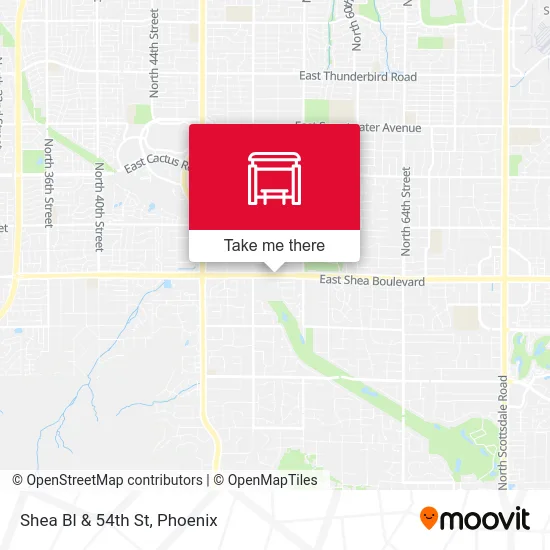 Shea Bl & 54th St map