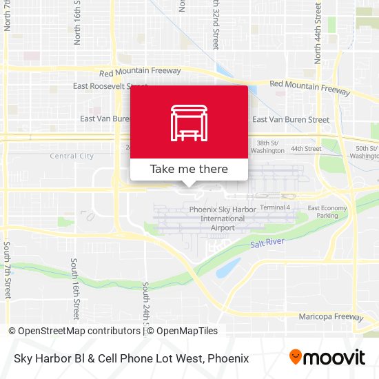 Mapa de Sky Harbor Bl & Cell Phone Lot West