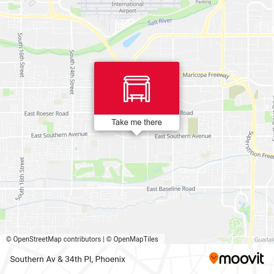 Southern Av & 34th Pl map