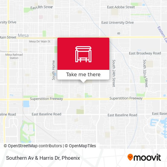Mapa de Southern Av & Harris Dr
