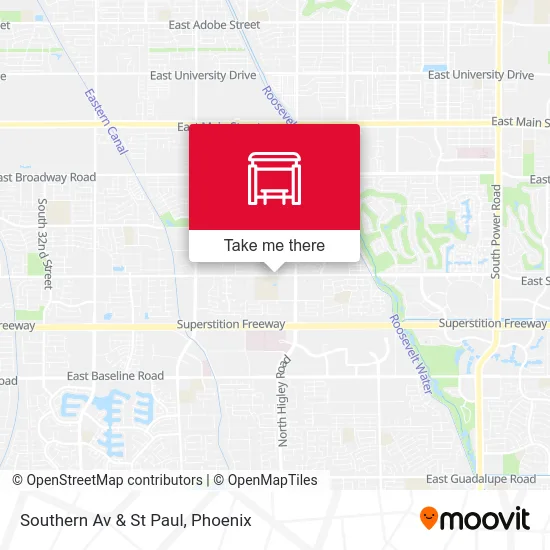 Southern Av & St Paul map