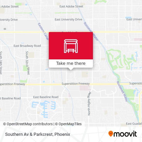 Southern Av & Parkcrest map