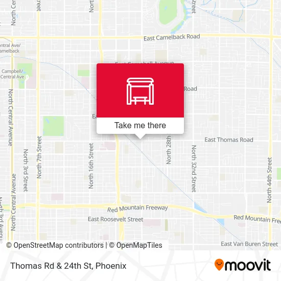 Thomas Rd & 24th St map