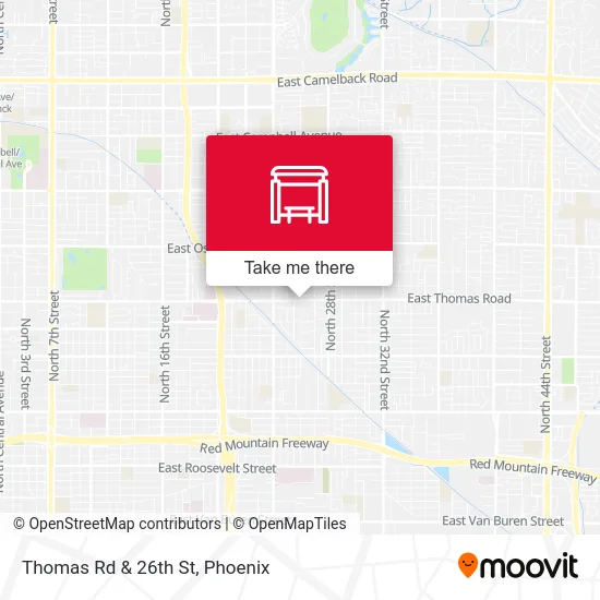 Thomas Rd & 26th St map