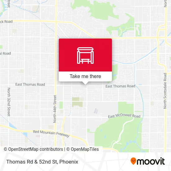 Thomas Rd & 52nd St map
