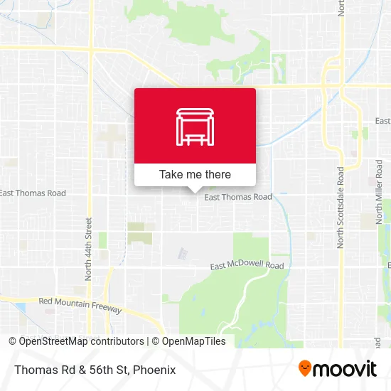 Thomas Rd & 56th St map