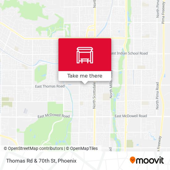 Thomas Rd & 70th St map