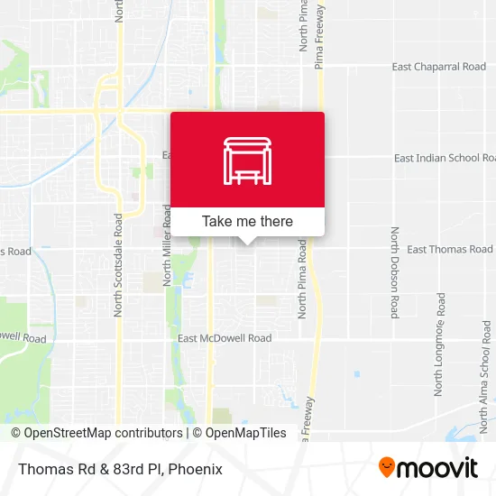 Thomas Rd & 83rd Pl map